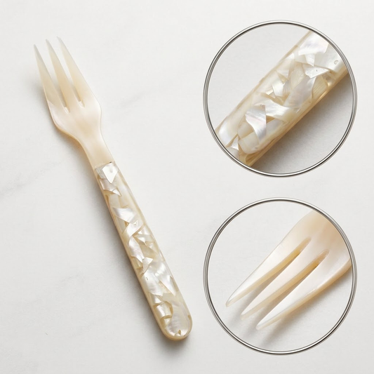 Qravonitacosh 2Pcs Shell Design Dessert Forks Set, Small Fruit Forks & Cake Forks for Appetizers, Premium Metal Tasting Forks for Home Kitchen, Party, and Table Decor