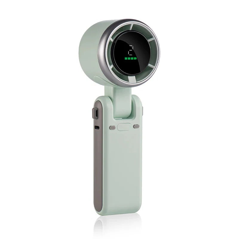 Turbo Cool ✨ Foldable Handheld Fan with Digital Display – Stay Cool Anywhere! 🌬️ 30K+ Happy Customers– Limited Stock!
