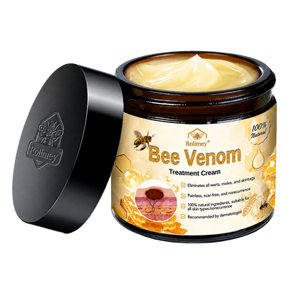 🔥Rolimey™ Bee Venom Skin Treatment Cream British Association of Dermatologists (BAD) Approved(Helping with acne, wart, rosacea, psoriasis, age spots, eczema, and reducing the appearance of stretch marks)🏵️