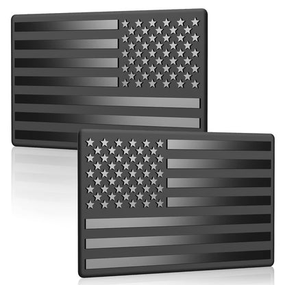 Oatsovernight® 3D American Flag Emblem Decal - Aluminum Alloy Material (Not Plastic)
