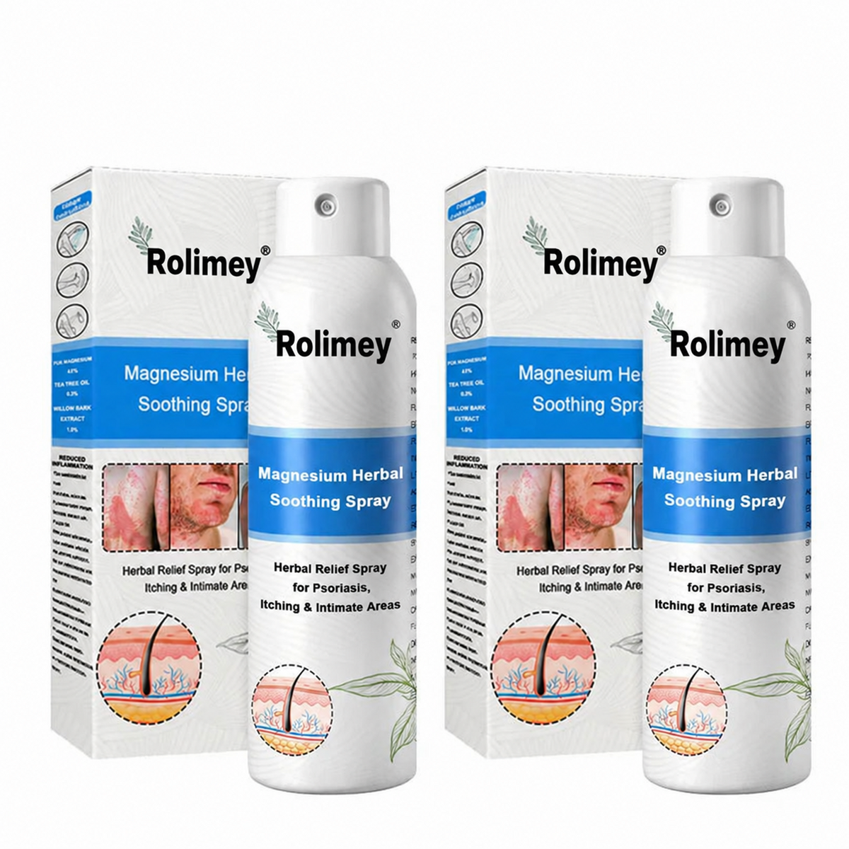 💯Official Store: Rolimey®Magnesium Herbal Psoriasis Spray⚕️Health Canada Certified (Relief for Psoriasis and Eczema, Improvement of Bacterial Infections in the Genital Area, Elieves joint pain and neuropathic pain) (Copy)