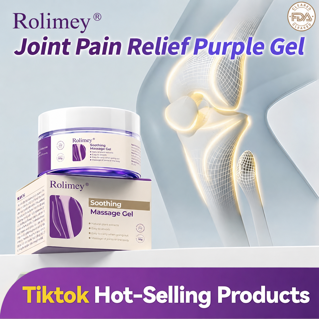 👨‍⚕️Over 100,000 units sold💕 -Rolimey® Joint Pain Relief Purple Gel