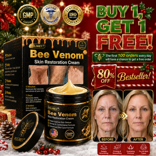 🔥Rolimey® Bee venom Pro Comprehensive Cream —Tightening for Skin Types 🔥
