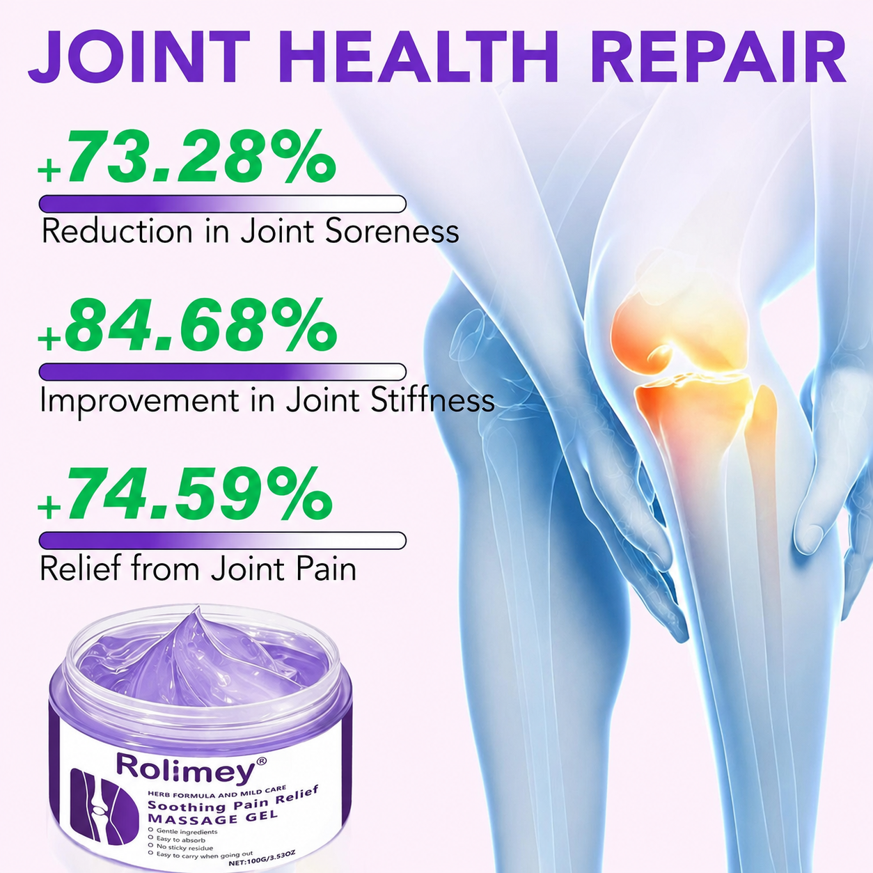 👨‍⚕️Over 100,000 units sold💕 -Rolimey® Joint Pain Relief Purple Gel