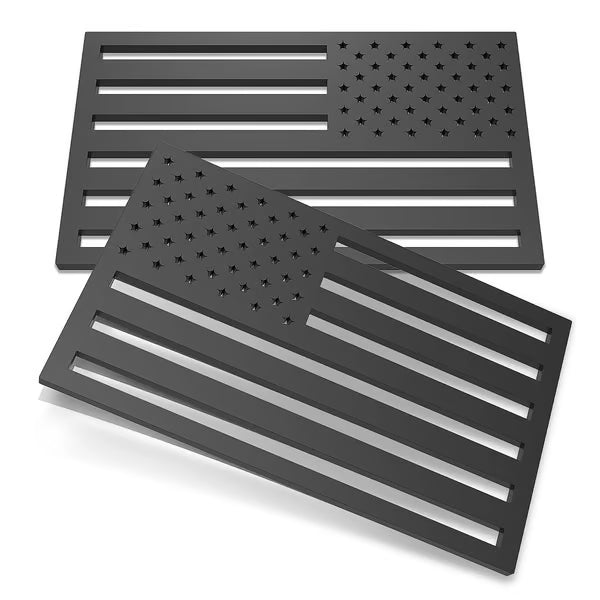 Oatsovernight® 3D American Flag Emblem Decal - Aluminum Alloy Material (Not Plastic)