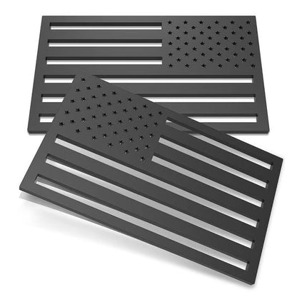 Oatsovernight® 3D American Flag Emblem Decal - Aluminum Alloy Material (Not Plastic)