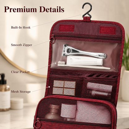 Effortless Travel ✨ Toiletry Organizer Bag - Pack All Your Essentials in Style! 🧳 50% OFF Today Only!