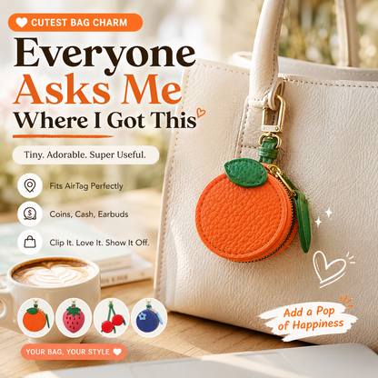 The Best Gift of 2026! 🍊 20,000+ Likes ❤️ “Cute and practical!” — Fruit-shaped AirTag Holder and Coin Purse-1