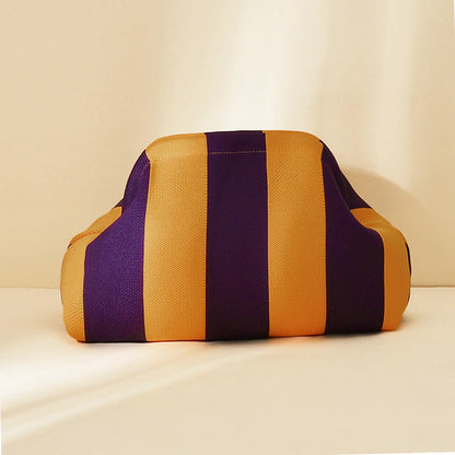 👜Women's Striped &amp; Diamond Dot Cloud Handbag – Lightweight Clip-Top Crossbody Bag for Everyday Style 👜
