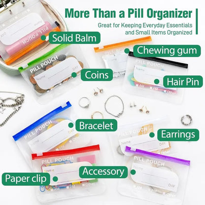 🏆Flash Sale⚡50K+ SOLD! Waterproof Pill Pouch Set-14Pcs Bags Inside