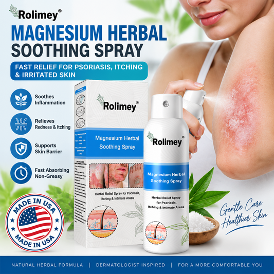 ✅Official Store: Rolimey®Magnesium Herbal Psoriasis Spray⚕️Health Canada Certified (Relief for Psoriasis and Eczema, Improvement of Bacterial Infections in the Genital Area, Elieves joint pain and neuropathic pain) (Copy)