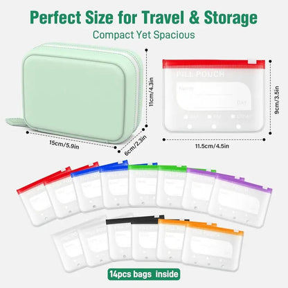 🏆Flash Sale⚡50K+ SOLD! Waterproof Pill Pouch Set-14Pcs Bags Inside