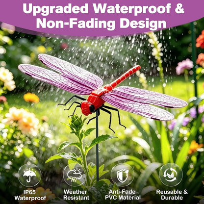 🔥Outdoor Fake Dragonfly Rod Clip, Garden Metal Dragonfly Clip,Repel annoying biting insects