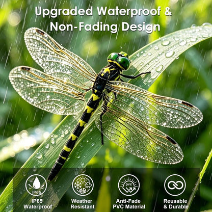 🔥Outdoor Fake Dragonfly Rod Clip, Garden Metal Dragonfly Clip,Repel annoying biting insects