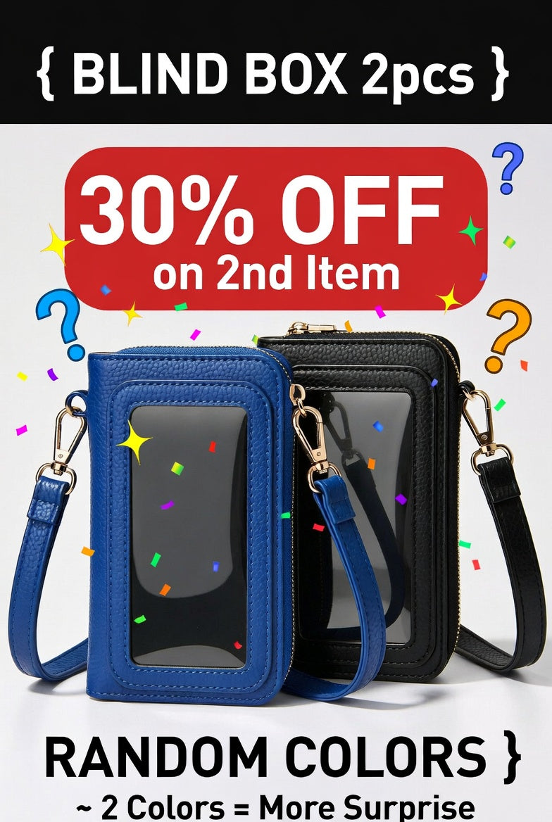 🔥Blind Box 2pcs🔥 Touchscreen Crossbody Phone Wallet (Random Colors) - 30% OFF on 2nd Item